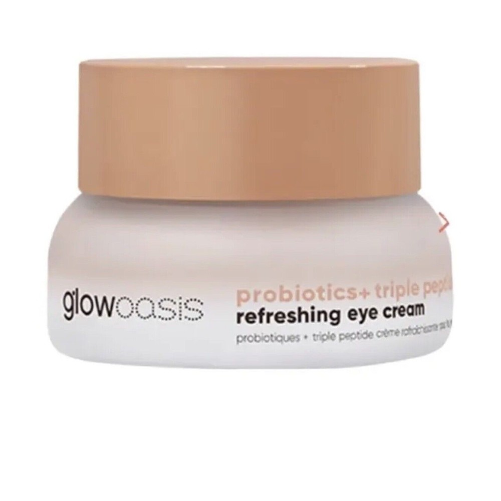 glowoasis Probiotics + Triple Peptide Refreshing Eye Cream, 20ml (0.67 floz) NIB